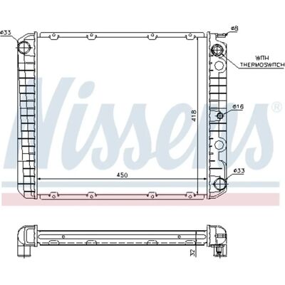 NISSENS Radiateur en aluminium Volvo 65525A - Système de refroidissement NISSENS Radiateur en aluminium Volvo 65525A - Système de refroidissement