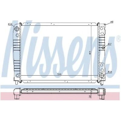 NISSENS 65537A Radiateur en aluminium pour Volvo 940 - Radiateur NISSENS 65537A Radiateur en aluminium pour Volvo 940 - Radiateur