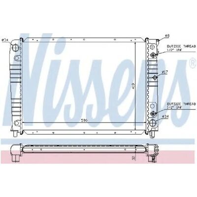 NISSENS 65538A Aluminium Kühler - Volvo 940 - Kühlsystem NISSENS 65538A Aluminium Kühler - Volvo 940 - Kühlsystem