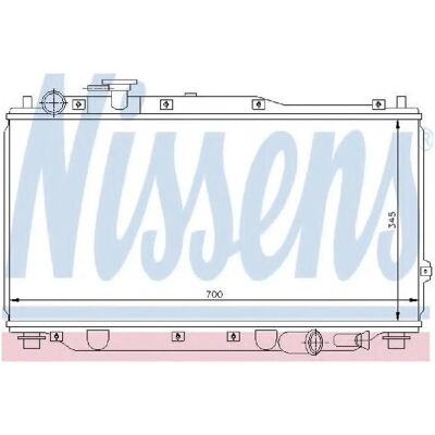 NISSENS 66604 Aluminium Radiator - 700x345mm NISSENS 66604 Aluminium Radiator - 700x345mm