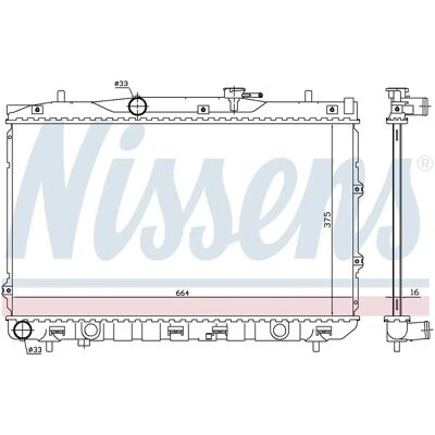 NISSENS 66648 Alumiinijäähdytin Kia Cerato - Jäähdytysjärjestelmä NISSENS 66648 Alumiinijäähdytin Kia Cerato - Jäähdytysjärjestelmä