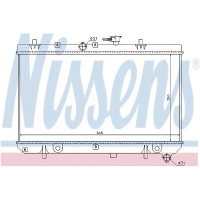 NISSENS 66665 Radiatore in Alluminio - Sistema di Raffreddamento NISSENS 66665 Radiatore in Alluminio - Sistema di Raffreddamento