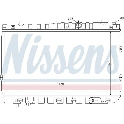 Radiator din aluminiu Nissens 66680 pentru Kia Cerato - Radiator Radiator din aluminiu Nissens 66680 pentru Kia Cerato - Radiator