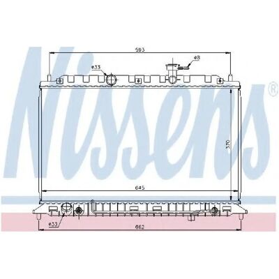 Nissens 253101g000 Aluminium Kühler - Motorkühlung Nissens 253101g000 Aluminium Kühler - Motorkühlung