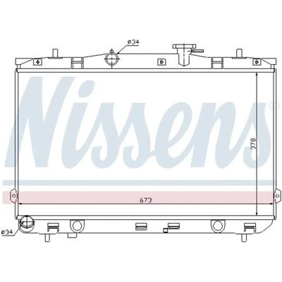NISSENS 67024 Aluminium Radiator til Hyundai Elantra III 5-dørs NISSENS 67024 Aluminium Radiator til Hyundai Elantra III 5-dørs