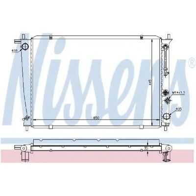 Radiator Nissens Hyundai H-1 Starex Bus 2.4-2.5 4WD - Αλουμίνιο, Με Ενσωματωμένο Ψυγείο Λαδιού Radiator Nissens Hyundai H-1 Starex Bus 2.4-2.5 4WD - Αλουμίνιο, Με Ενσωματωμένο Ψυγείο Λαδιού