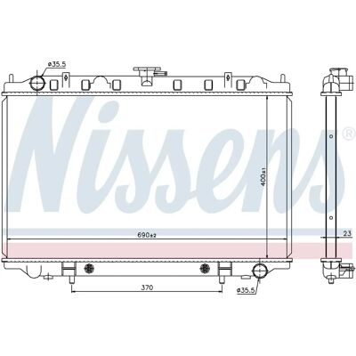 NISSENS 67352 Radiateur - Motorkoeling NISSENS 67352 Radiateur - Motorkoeling