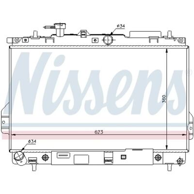 Radiateur NISSENS 67480 en Aluminium - Système de Refroidissement Radiateur NISSENS 67480 en Aluminium - Système de Refroidissement