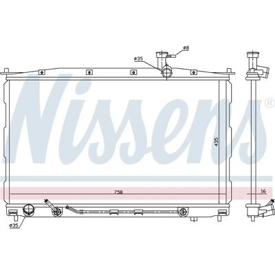 Nissens 67505 Kühler - Hyundai Santa Fe Nissens 67505 Kühler - Hyundai Santa Fe