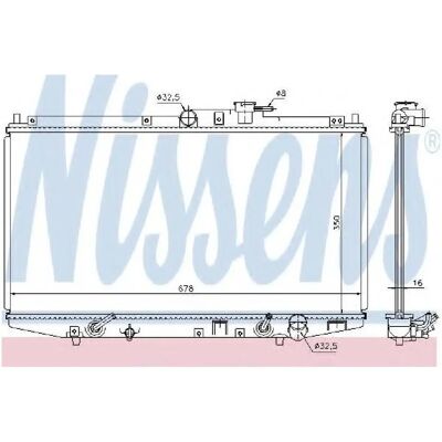 Radiatore Nissens Honda Accord 6 - Alluminio, Serbatoio in plastica Radiatore Nissens Honda Accord 6 - Alluminio, Serbatoio in plastica