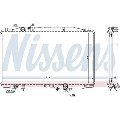Radiador de alumínio Nissens 68131 para Honda Accord - First Fit Radiador de alumínio Nissens 68131 para Honda Accord - First Fit