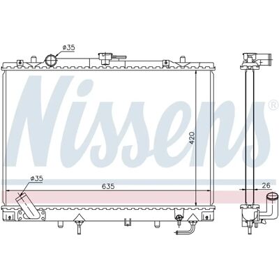 Radiateur NISSENS 68154 - Système de refroidissement Radiateur NISSENS 68154 - Système de refroidissement