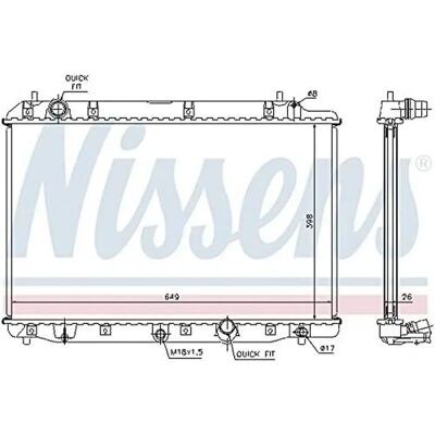 Nissens 68602A Aluminium Kühler für Honda CR-V 2, FR-V - Kühler Nissens 68602A Aluminium Kühler für Honda CR-V 2, FR-V - Kühler
