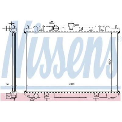 Nissens 214108H900 Aluminium Kühler für Nissan X-trail I 2.0-2.5 4x4 - Kühler Nissens 214108H900 Aluminium Kühler für Nissan X-trail I 2.0-2.5 4x4 - Kühler
