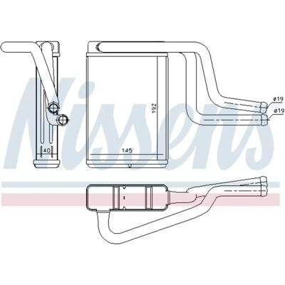 Nissens 71744 Interieur Verwarmingswisselaar voor Ford, Jaguar Nissens 71744 Interieur Verwarmingswisselaar voor Ford, Jaguar