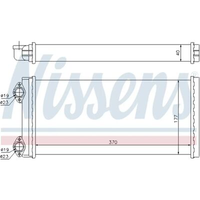 NISSENS 71928 Échangeur de chaleur - système de chauffage sans tuyaux NISSENS 71928 Échangeur de chaleur - système de chauffage sans tuyaux