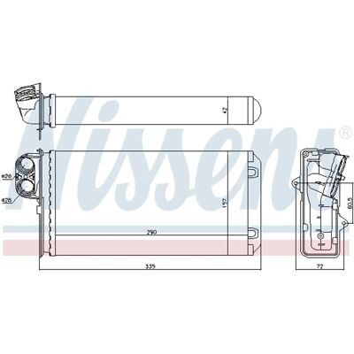 Nissens 72937 Värmeväxlare - Uppvärmningssystem för Peugeot 607 Nissens 72937 Värmeväxlare - Uppvärmningssystem för Peugeot 607