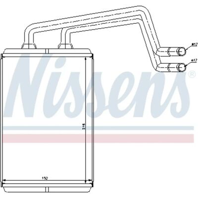 Radiator de încălzire NISSENS 77612 - Aluminiu, Cu tub, Pentru vehicule cu direcție stângă Radiator de încălzire NISSENS 77612 - Aluminiu, Cu tub, Pentru vehicule cu direcție stângă