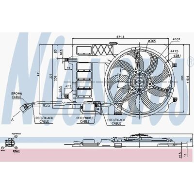 Motor de Ventilador Mini Cabrio - 3 pinos, Sem regulador Motor de Ventilador Mini Cabrio - 3 pinos, Sem regulador