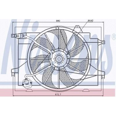NISSENS 85366 Ventilatore - Raffreddamento motore - Hyundai Tucson, Kia Sportage NISSENS 85366 Ventilatore - Raffreddamento motore - Hyundai Tucson, Kia Sportage
