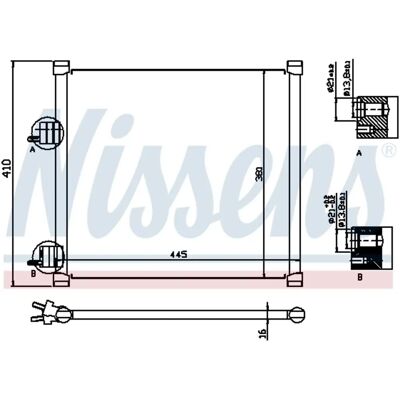 NISSENS 94302 Αλουμινένιος Κοντεσάτορας Κλιματισμού - Ψυγείο αυτοκινήτου NISSENS 94302 Αλουμινένιος Κοντεσάτορας Κλιματισμού - Ψυγείο αυτοκινήτου