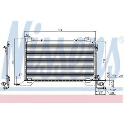 Nissens 94425 E-Klasse A/C Kondensator - Aluminium, 610x330mm, R134a Nissens 94425 E-Klasse A/C Kondensator - Aluminium, 610x330mm, R134a