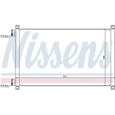 Nissens Fiat Punto II 3/5 dører Aluminium R134a Kondensator Nissens Fiat Punto II 3/5 dører Aluminium R134a Kondensator