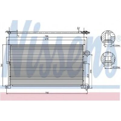 Nissens 94586 Aluminium AC Condenser - Ford Mondeo, Without Dryer Nissens 94586 Aluminium AC Condenser - Ford Mondeo, Without Dryer
