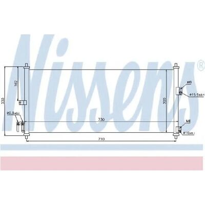 Nissens 92100bm405 Aluminium-Kondensator für Nissan Almera Primera Nissens 92100bm405 Aluminium-Kondensator für Nissan Almera Primera