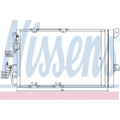 Nissens 94650 Autos-Kondensator - Passend für Opel Astra G Caravan 1.5 - 2.2 Nissens 94650 Autos-Kondensator - Passend für Opel Astra G Caravan 1.5 - 2.2
