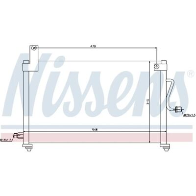 NISSENS 94751 Aluminium Aircondition Kondensator - Aircondition NISSENS 94751 Aluminium Aircondition Kondensator - Aircondition