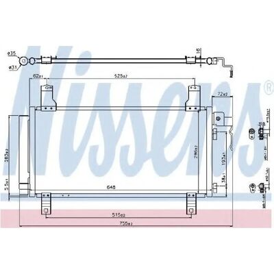 Nissens Mazda GJ6A61480B - A/C Kondensator med Tørner Nissens Mazda GJ6A61480B - A/C Kondensator med Tørner