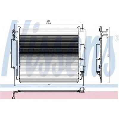 Nissens Land Rover Discovery III V6 Aluminum Condenser with Dryer - Air Conditioning Part Nissens Land Rover Discovery III V6 Aluminum Condenser with Dryer - Air Conditioning Part