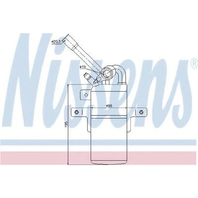 NISSENS 95331 Aluminium R134a Tørkerflaske - Filtreringsflaske NISSENS 95331 Aluminium R134a Tørkerflaske - Filtreringsflaske