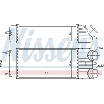 Nissens Intercooler - 76mm Aluminium - Peugeot Citroën Nissens Intercooler - 76mm Aluminium - Peugeot Citroën