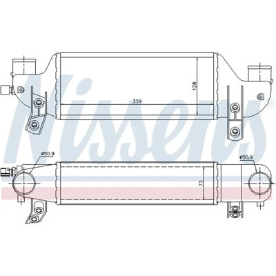 NISSENS 96693 Intercooler - Lucht-Lucht, Water-Lucht - Ford Focus Mk1 NISSENS 96693 Intercooler - Lucht-Lucht, Water-Lucht - Ford Focus Mk1