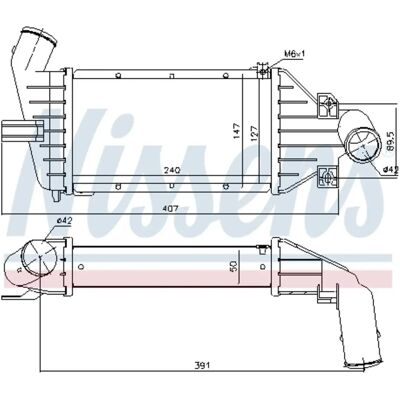 NISSENS 96863 Välikylmäri - Ilma-Ilma, Vesi-Ilma, Opel Astra G CC NISSENS 96863 Välikylmäri - Ilma-Ilma, Vesi-Ilma, Opel Astra G CC