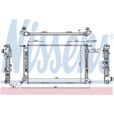 Nissens 60319 Radiator - Audi A4 A5 B8 Nissens 60319 Radiator - Audi A4 A5 B8