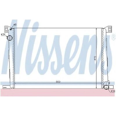 NISSENS 69706 Alumiininen jäähdytin - Auton jäähdytyksen osa NISSENS 69706 Alumiininen jäähdytin - Auton jäähdytyksen osa