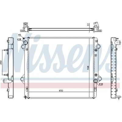 Radiateur en aluminium NISSENS 646805 pour Toyota Land Cruiser Prado 120 Radiateur en aluminium NISSENS 646805 pour Toyota Land Cruiser Prado 120