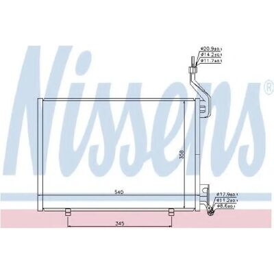 Nissens Ford Fiesta Vi Van 1.6 Tdci - Aluminio, Sin Secador - Condensador de A/C Nissens Ford Fiesta Vi Van 1.6 Tdci - Aluminio, Sin Secador - Condensador de A/C