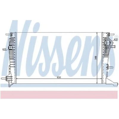 Nissens Model 637607 Radiator - Cooling System Nissens Model 637607 Radiator - Cooling System