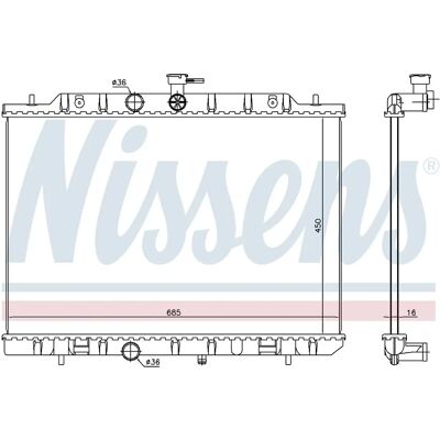 NISSENS 67365 Aluminium Radiator - Kylsystem NISSENS 67365 Aluminium Radiator - Kylsystem