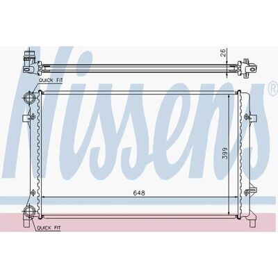 NISSENS Radiator - Motor Cooling for VW, Audi, Skoda NISSENS Radiator - Motor Cooling for VW, Audi, Skoda