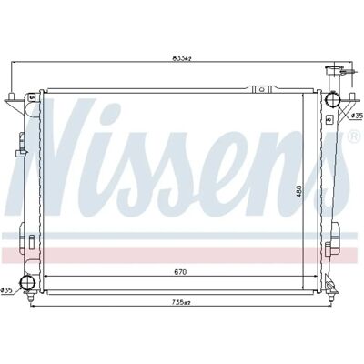 NISSENS 67522 Aluminium Kühler - Kühlsystem NISSENS 67522 Aluminium Kühler - Kühlsystem