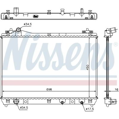 Nissens 1770067j00 Jäähdytin - Suzuki Grand Vitara II 1.9 DDis 4WD Nissens 1770067j00 Jäähdytin - Suzuki Grand Vitara II 1.9 DDis 4WD