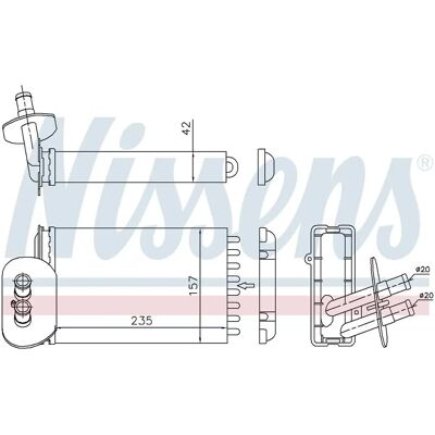 Nissens 73977 Chauffage - Échangeur de chaleur intérieur pour VW T4 Nissens 73977 Chauffage - Échangeur de chaleur intérieur pour VW T4