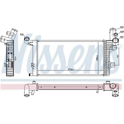 NISSENS 67172 Aluminium Radiator - Motor Kjøling NISSENS 67172 Aluminium Radiator - Motor Kjøling