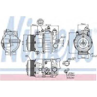Nissens Compressor de ar condicionado 7SEU17C - Compressor de ar condicionado Nissens Compressor de ar condicionado 7SEU17C - Compressor de ar condicionado