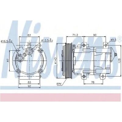 NISSENS Ilmastointikompressori - Malli 89059 - Sopii Transit Chassis NISSENS Ilmastointikompressori - Malli 89059 - Sopii Transit Chassis
